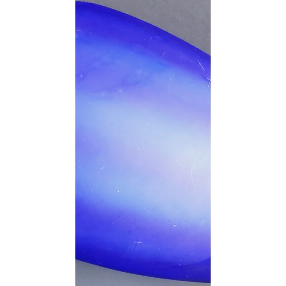 Beautiful Blue Frosted Glass Vase, Shines in the Sunlight, 10.5" tall - Picture 6 of 10